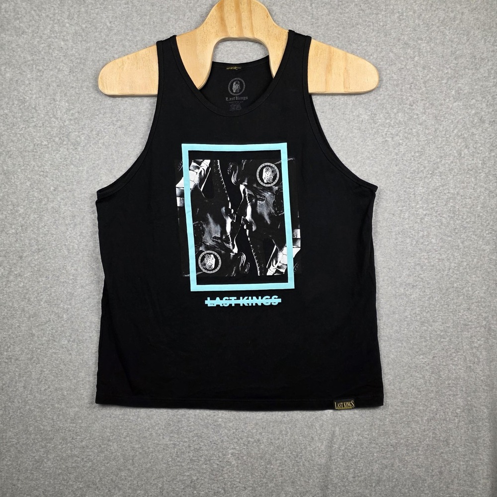 Last Kings Tank Top Shirt Mens 2XL Black Graphic Egyptian Made USA‎ Streetwear